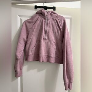 Lululemon Women's Scuba Half Zip Hooded Sweatshirt - Dusty Rose
